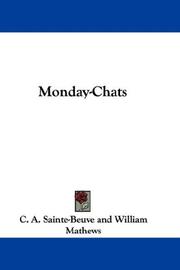 Cover of: Monday-Chats by Charles Augustin Sainte-Beuve