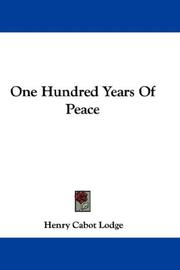 Cover of: One Hundred Years Of Peace