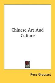 Cover of: Chinese Art And Culture
