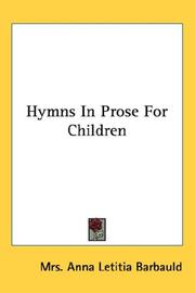 Cover of: Hymns In Prose For Children