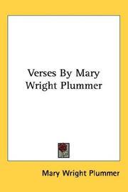 Cover of: Verses By Mary Wright Plummer