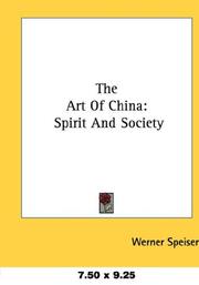 Cover of: The Art Of China by Werner Speiser