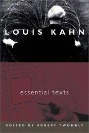 Louis Kahn : essential texts