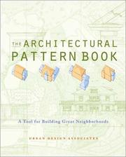 Cover of: The Architectural Pattern Book: A Tool for Building Great Neighborhoods