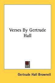 Cover of: Verses By Gertrude Hall