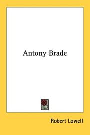 Cover of: Antony Brade