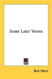 Cover of: Some Later Verses | Bret Harte