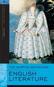 Cover of: The Norton Anthology of English Literature, Eighth Edition, Volume 1: The Middle Ages Through the Restoration and the Eighteenth Century