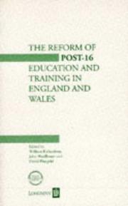 The reform of post-16 education and training in England and Wales
