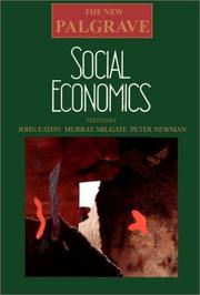 Cover of: Social economics: the New Palgrave