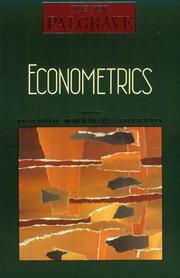 Cover of: Econometrics: the New Palgrave