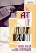 The art of literary research by Richard Daniel Altick