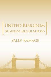Cover of: United Kingdom Business Regulations