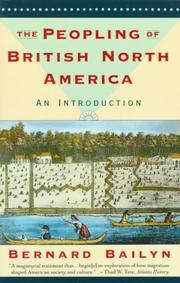 Cover of: The peopling of British North America: an introduction