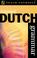 Cover of: Beginner's Dutch Grammar (Teach Yourself)