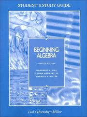 Cover of: Beginning Algebra: Student's Study Guide