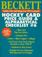 Cover of: Beckett Hockey Card Price Guide (Beckett Hockey Card Price Guide & Alphabetical Checklist)
