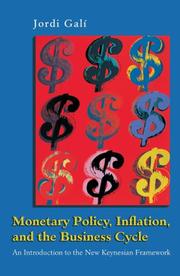 New perspectives on monetary policy, inflation and the business cycle by Jordi Galí, Jordi Gali, Jordi Galí