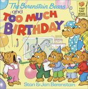 Cover of: Berenstain Bears & Too Much Birthday