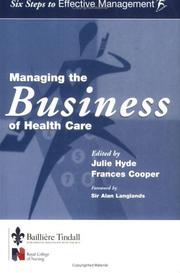 Managing the business of health care