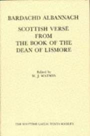 Cover of: Scottish Verse from the Book of the Dean of Lismore (Bardachd Albannach) by William J. Watson