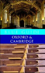 Cover of: Blue Guide: Oxford and Cambridge (Blue Guides)