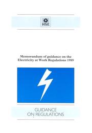 Memorandum of guidance on the Electricity at Work Regulations 1989