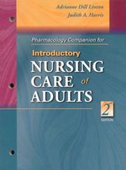 Cover of: Pharmacology Companion for Introductory Nursing Care of Adults
