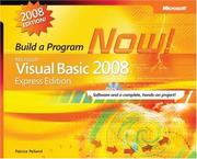 Cover of: Microsoft Visual Basic 2008 Express Edition: Build a Program Now! (PRO-Developer)
