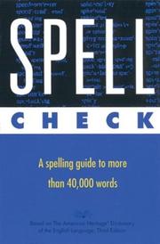 Cover of: Spell check