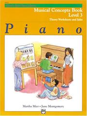 Cover of: Alfred's Basic Piano Course: Musical Concepts Book (Alfred's Basic Piano Library)