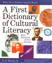 Cover of: A first dictionary of cultural literacy: what our children need to know