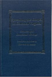 Cover of: Spreading the Gospel in Colonial Virginia by Edward Bond