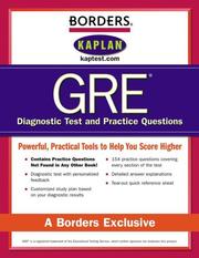 Cover of: Borders GRE Diagnostic Tests and Practice Questions, Second Edition by Kaplan Publishing