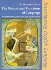 Cover of: Introduction to the Nature and Functions of Language (Investigating English Language)
