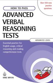 How to Pass Advanced Verbal Reasoning Tests by Mike Bryon