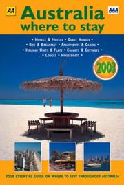 Cover of: AAA Where to Stay in Australia (Aaa Tourism)