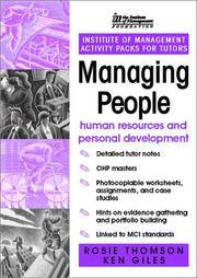 Managing people : an activity pack for tutors and trainers