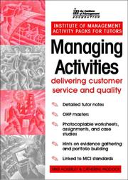 Managing activities : an activity pack for tutors and trainers