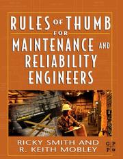 Rules of thumb for maintenance and reliability engineers