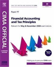 CIMA managerial level. Paper P7, Financial accounting and tax principles