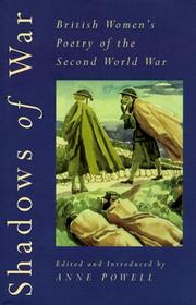 Cover of: Shadows of War: British Women's Poetry of the Second World War