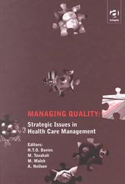 Managing quality : strategic issues in health care management