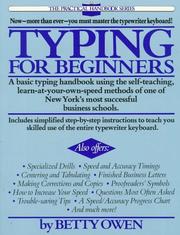 Cover of: Typing for Beginners