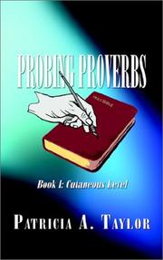Cover of: Probing Proverbs, Book I: Cutaneous Level
