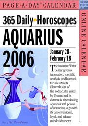 Cover of: 365 Daily Horoscopes Aquarius 2006