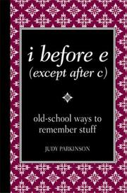 Cover of: i before e (except after c)