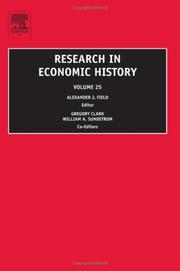 Cover of: Research in Economic History, Volume 25 (Research in Economic History) (Research in Economic History)