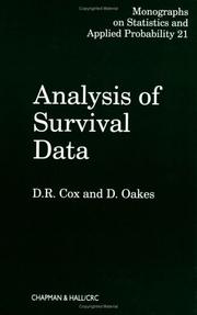 Analysis of survival data by David R. Cox