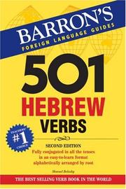 Cover of: 501 Hebrew Verbs by Shmuel Bolozky Ph.D.